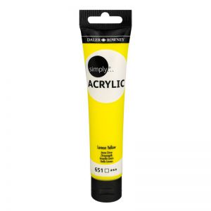 Farba akrylowa Daler-Rowney 75ml, Żółty/Yellow Lemon